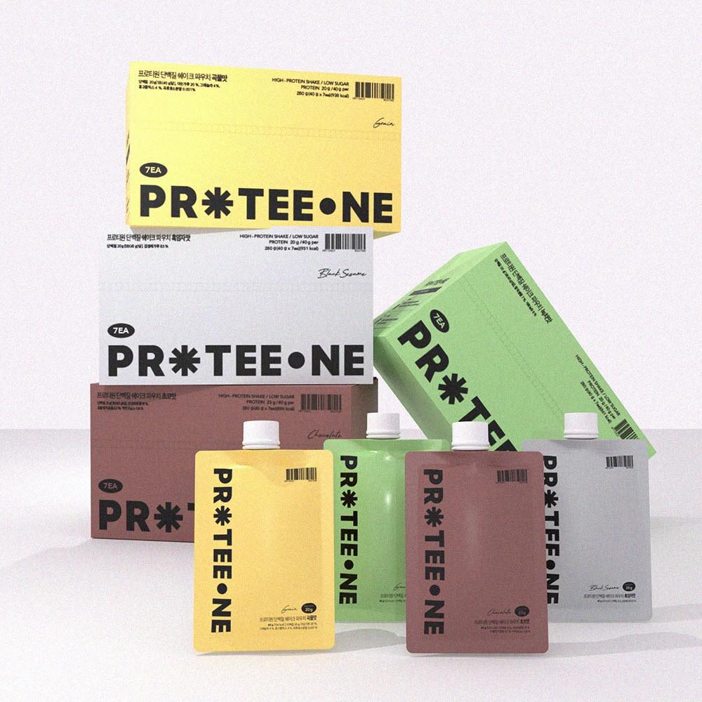 [7회분] 단백질 쉐이크 파우치형 1박스(7팩) (곡물,초코,녹차,흑임자)