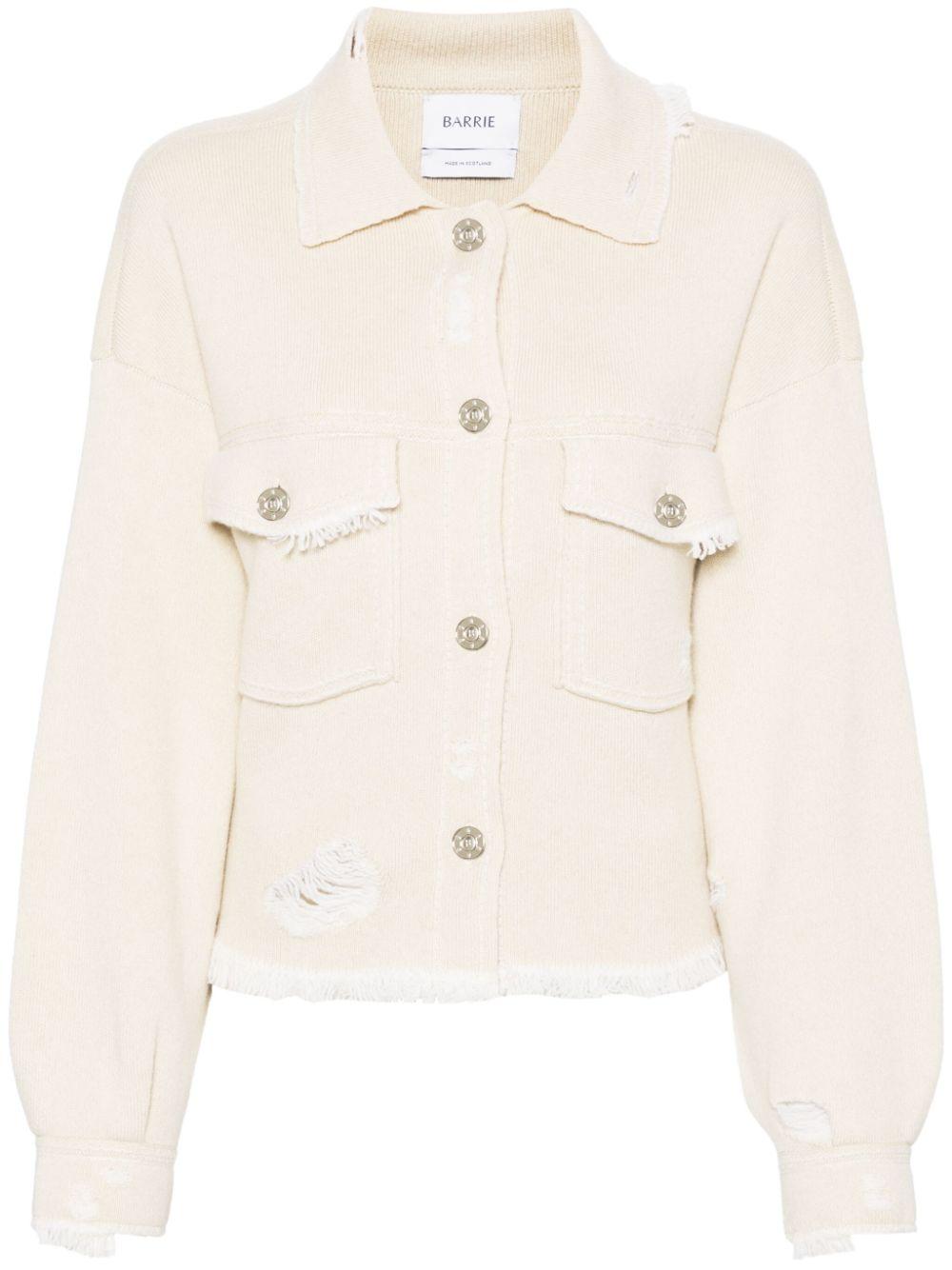 프린지 트리밍 데님 재킷