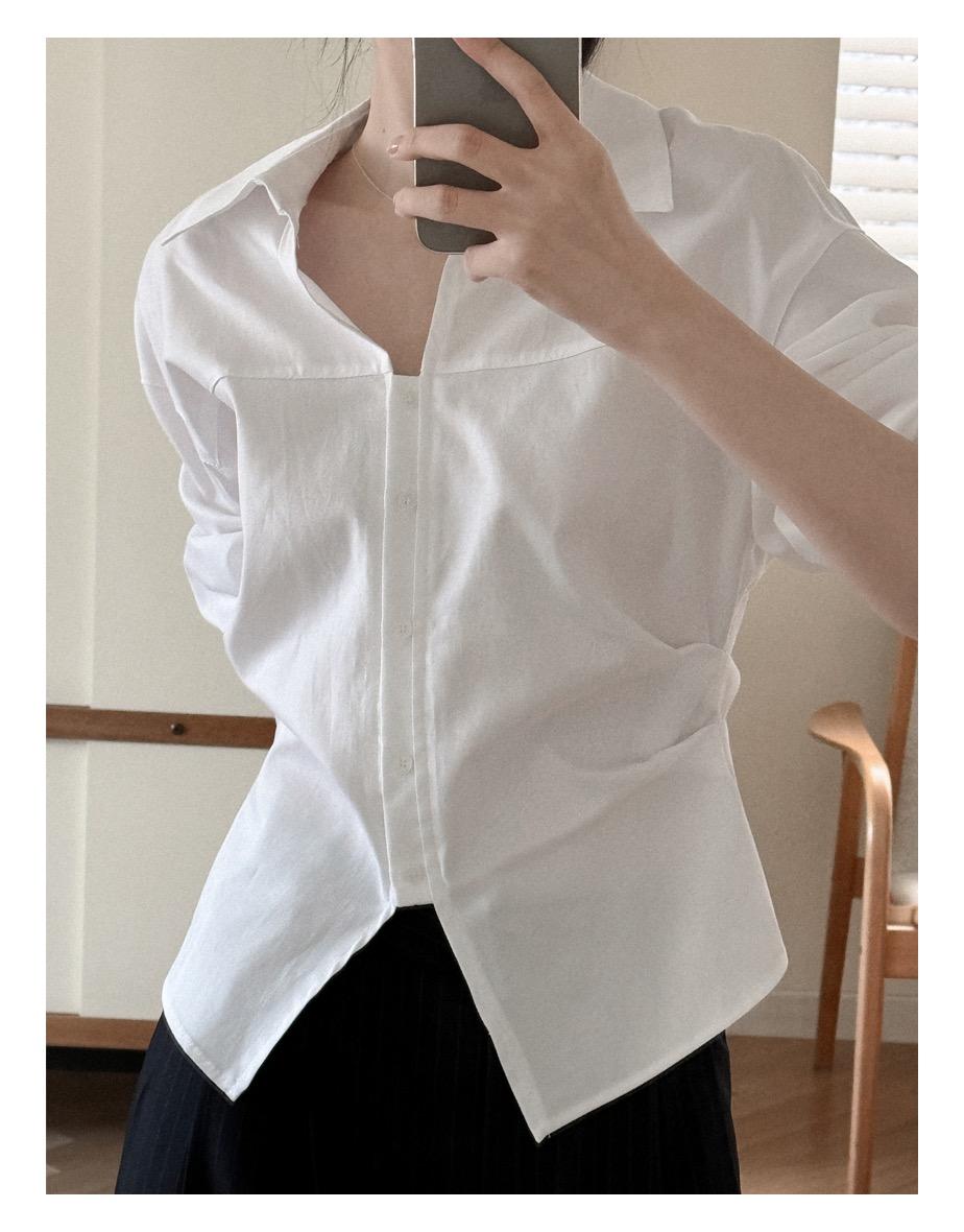 아크로 셔츠 블라우스 [화이트] (2size)
