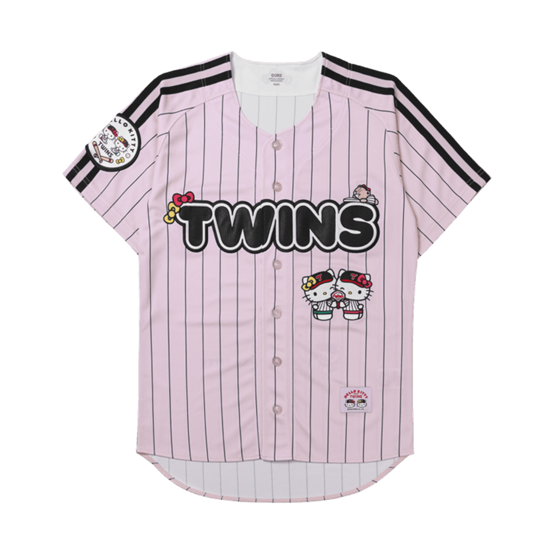 LG 트윈스 x 헬로 키티 패션 유니폼 핑크 블랙 (논 마킹 버전)