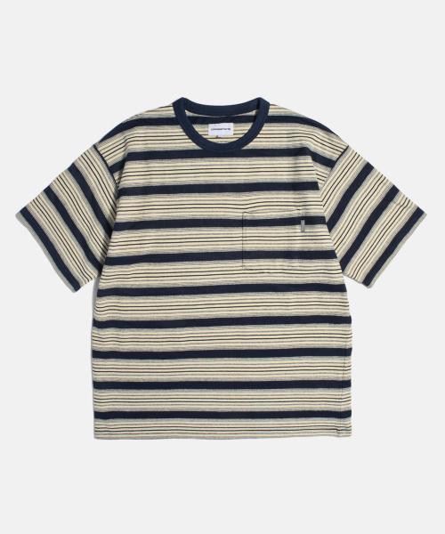 Vintage Border Pocket Tee Navy