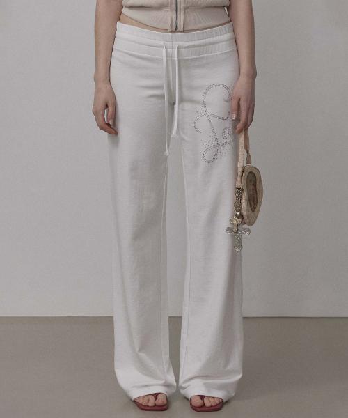 Faith Cotton Track Pants White