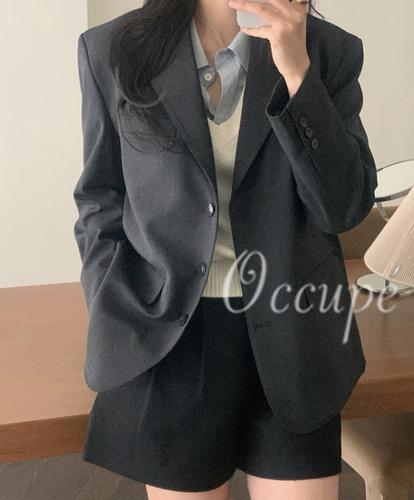 버베인 브리티쉬 베이직 블레이저 자켓 (3col) verveine