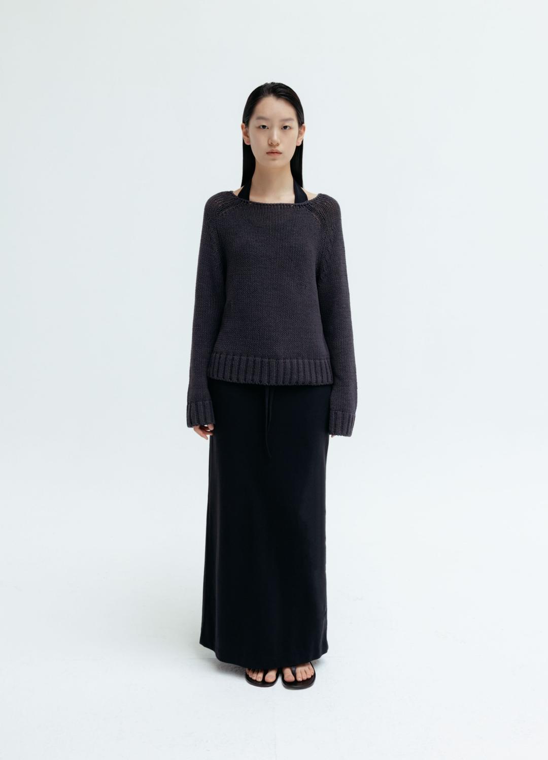 [2nd] Handmade Cotton Knit / Charcoal