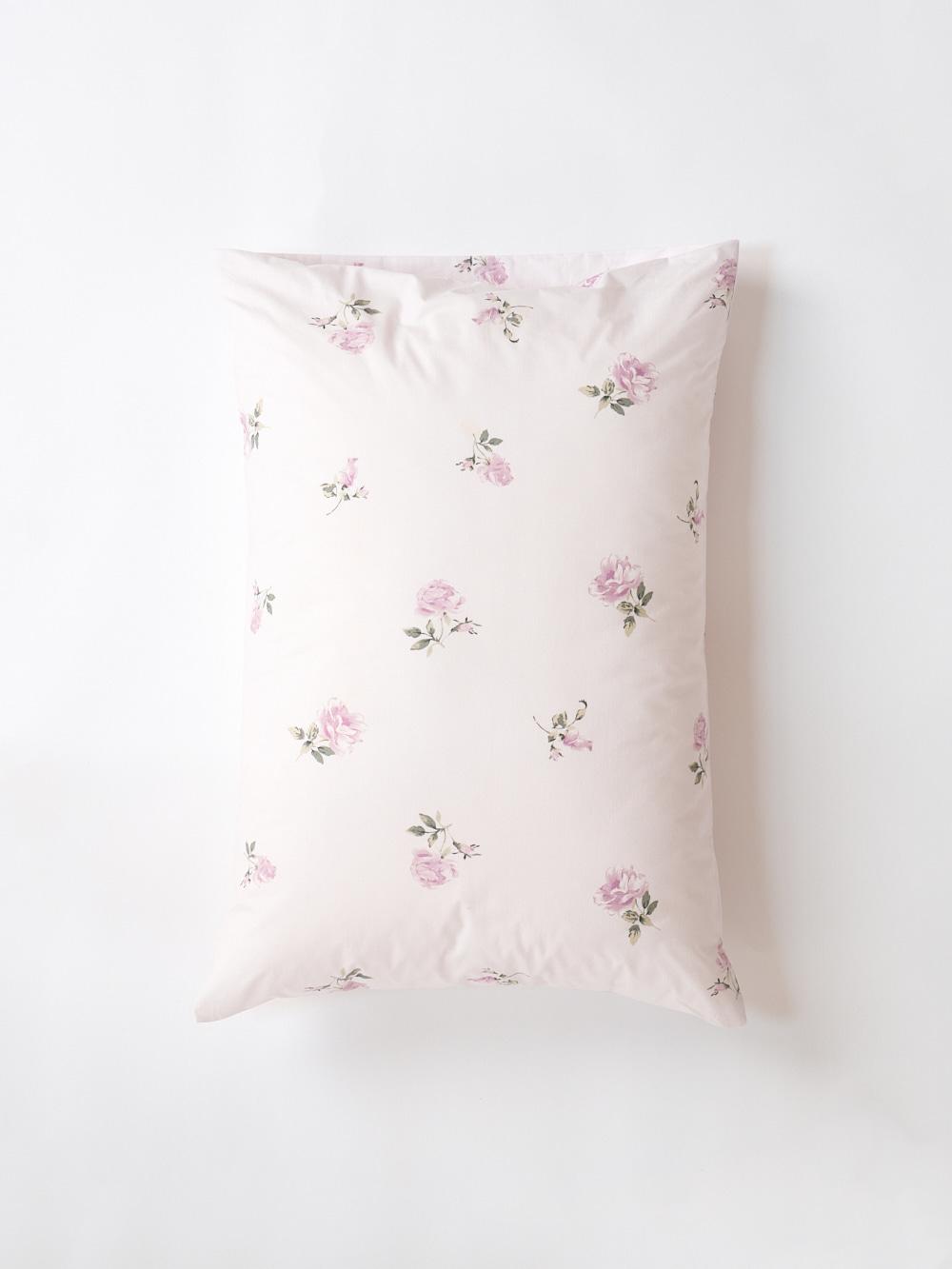 Rose cotton pillowcase