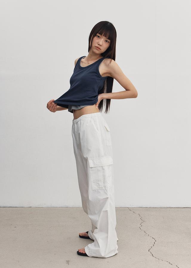 [예약배송] Parachute washing pants  (ivory)