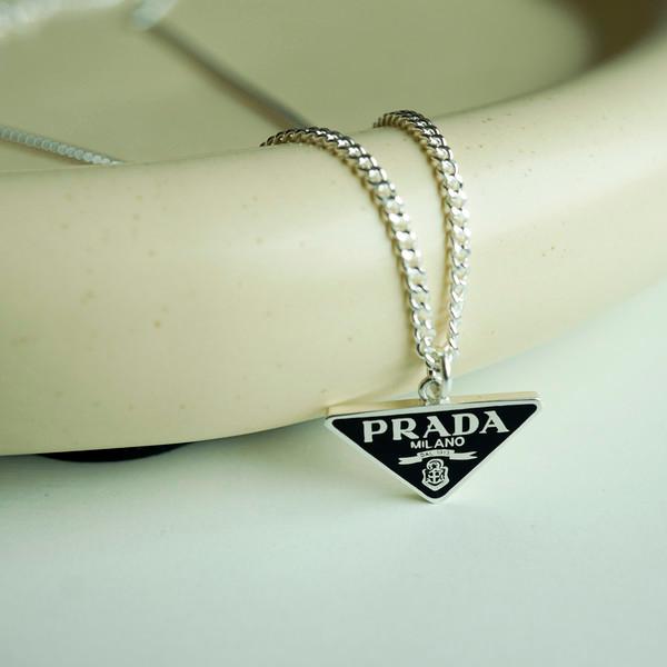 실버925 밀라노 블랙에폭 삼각펜던트 DROP 목걸이 SNF229