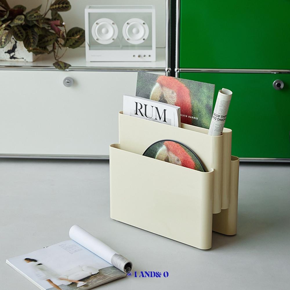 아이앤드오 매거진랙 잡지꽂이 책 선반 데스크테리어 LP꽂이