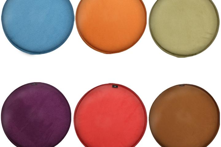 마카롱 스웨이드 원형방석 핑크계열 38x38cm 북유럽스타일 카페방석 유치원방석 의자방석