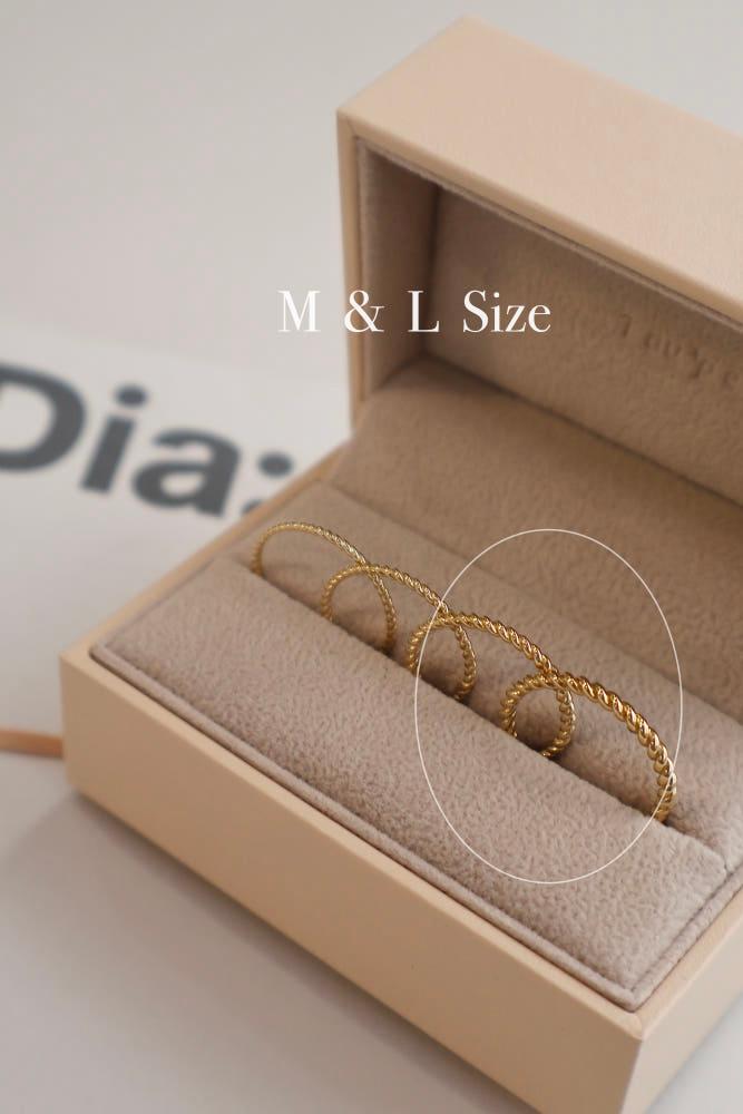 토프 페이 링 (M, L) - 14k gold 데일리 꼬임 심플 볼드 레이어드 금반지