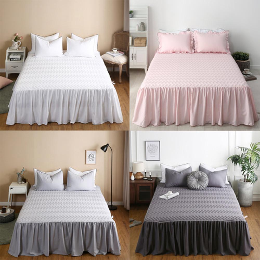 맞춤 프릴 침대스커트 매트리스커버 레이스 카바 누빔 베드스커트 슈퍼싱글 퀸 킹 라지킹