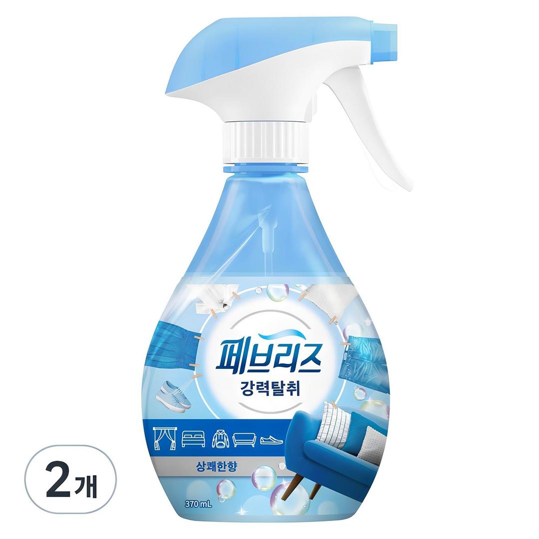 페브리즈 강력탈취 섬유탈취제 상쾌한향 본품, 370ml, 2개 - 섬유탈취제 | 쿠팡
