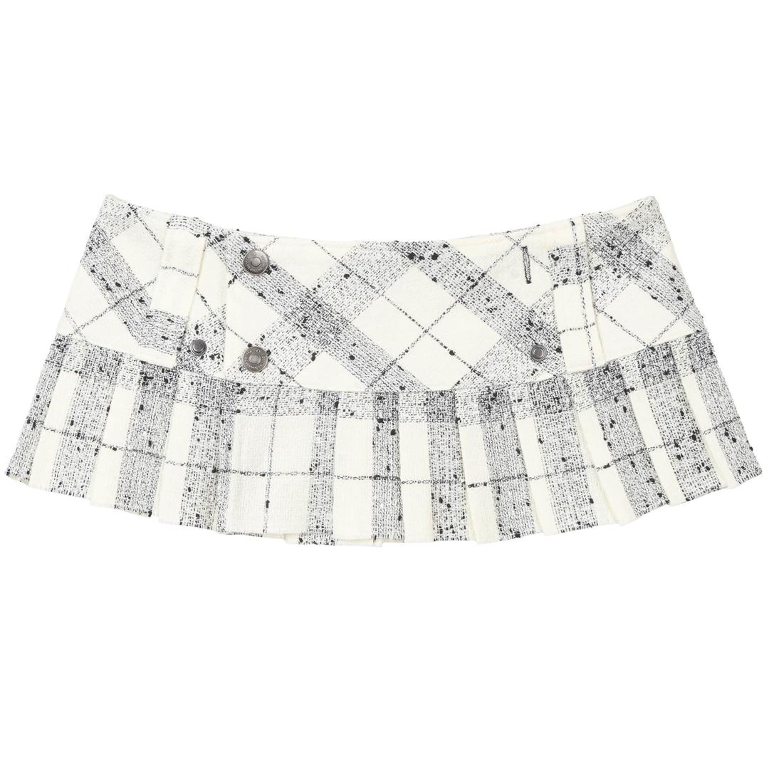 Micro mini pleats skirt (Ivory)