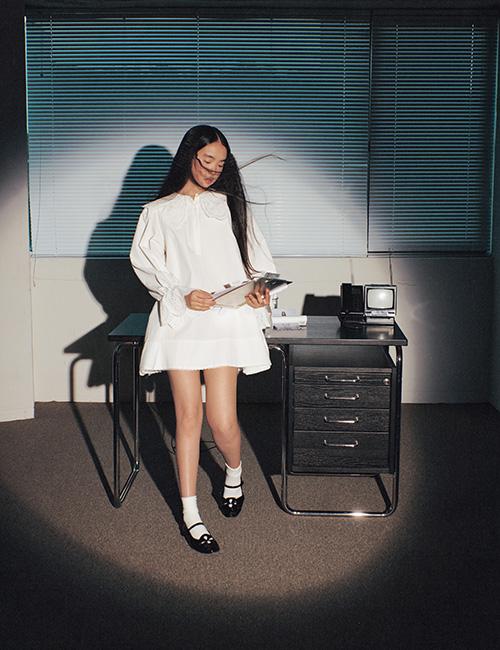 scallop punching dress