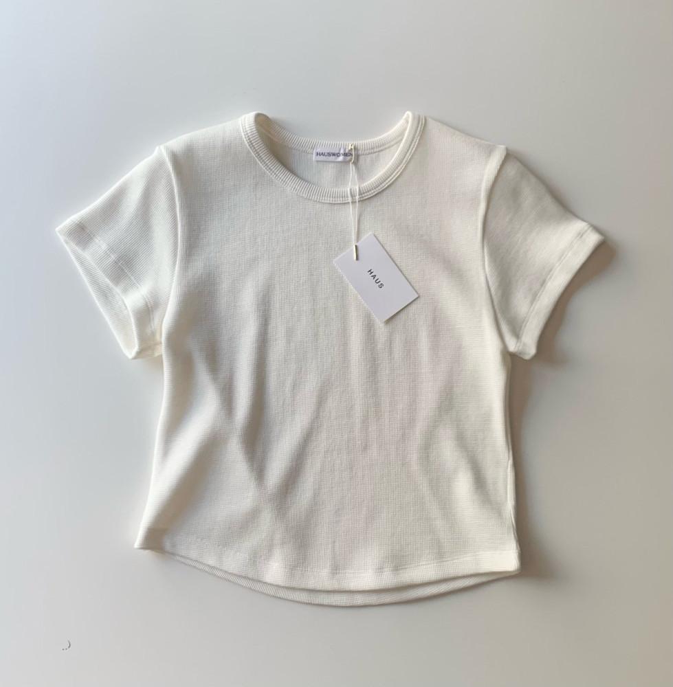 haus 하우스 웨일 와플 크롭 티셔츠 (아이,그레이 당일)