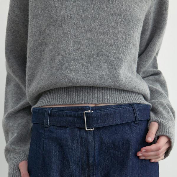 PURE WOOL PULLOVER _ M/GREY