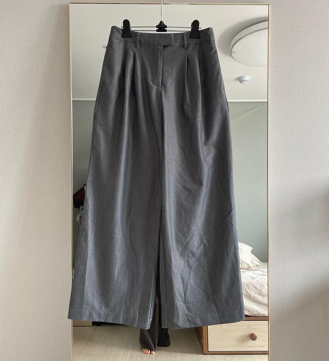 Glassons 미드라이즈 와이드팬츠 차콜 | 후루츠패밀리