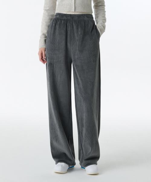 우먼즈 벨루어 코듀로이 라운지 팬츠 [다크 그레이]