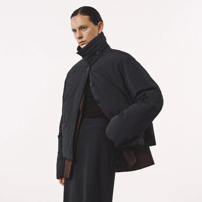 [메리지히pick]테일러드 웨이 구스 다운 숏패딩_BLACK