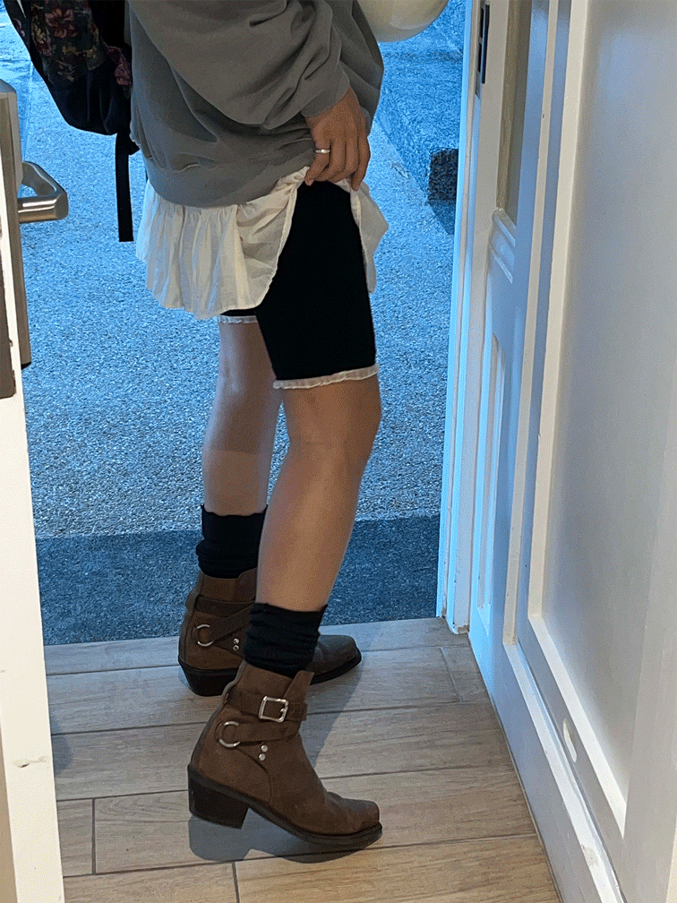 [9hope] lace biker PT