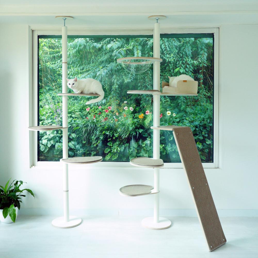 오브바이포 고양이 베이직 원목 알루미늄 캣폴 캣타워