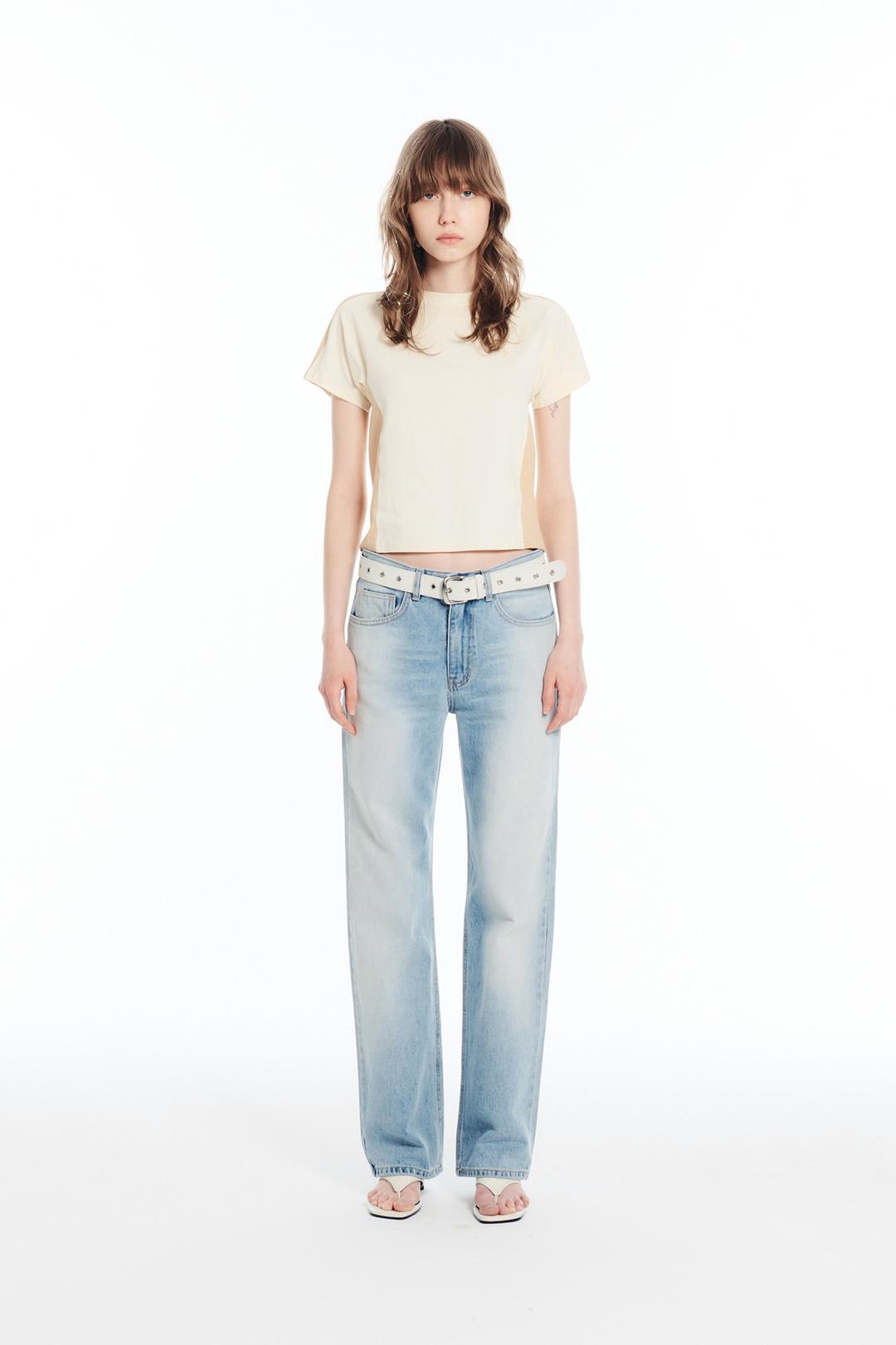 NEAT STRAIGHT JEANS / LIGHT BLUE