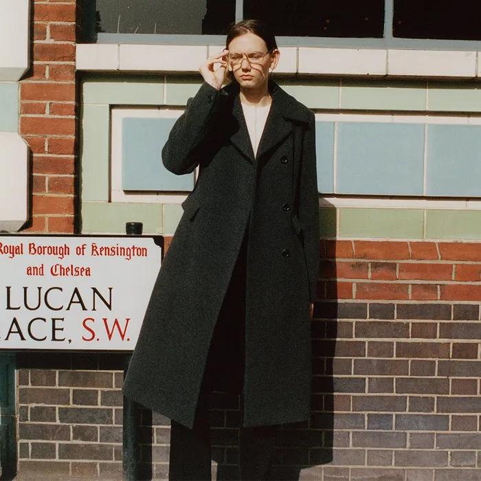 Single Line Coat in M/Grey VW3WH026-1F