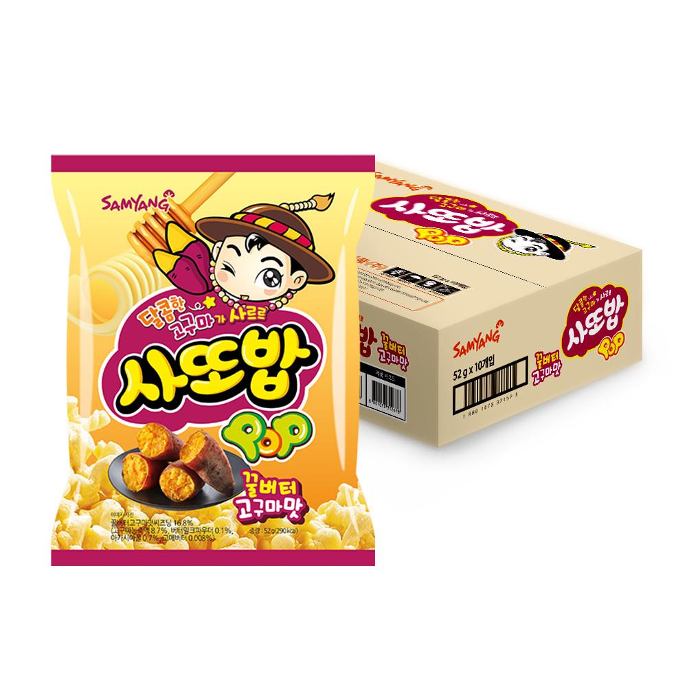 [삼양식품] 꿀버터고구마맛 사또밥 52g x 10입 [원산지:하단 제품상세정보 원산지표시 참조]