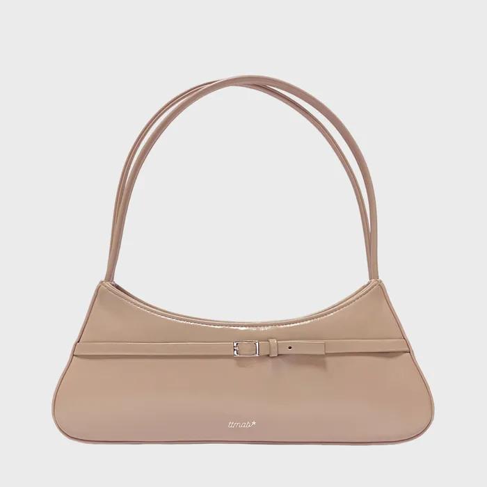 Mini Buckle Small Baguette  미니버클 스몰 바게트백 - Latte Beige