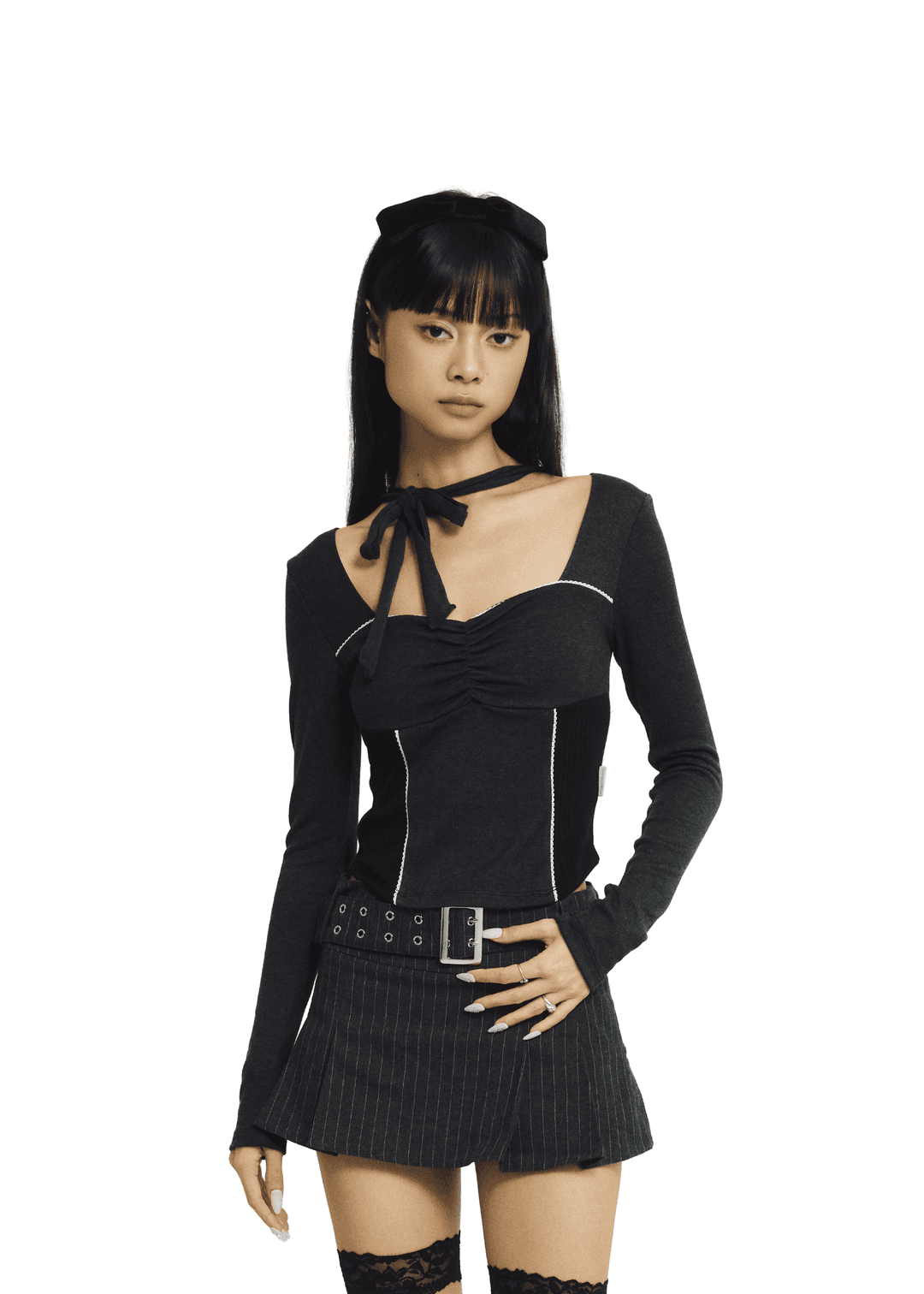 VALENTINE TIE-TOP  [CHARCOAL]