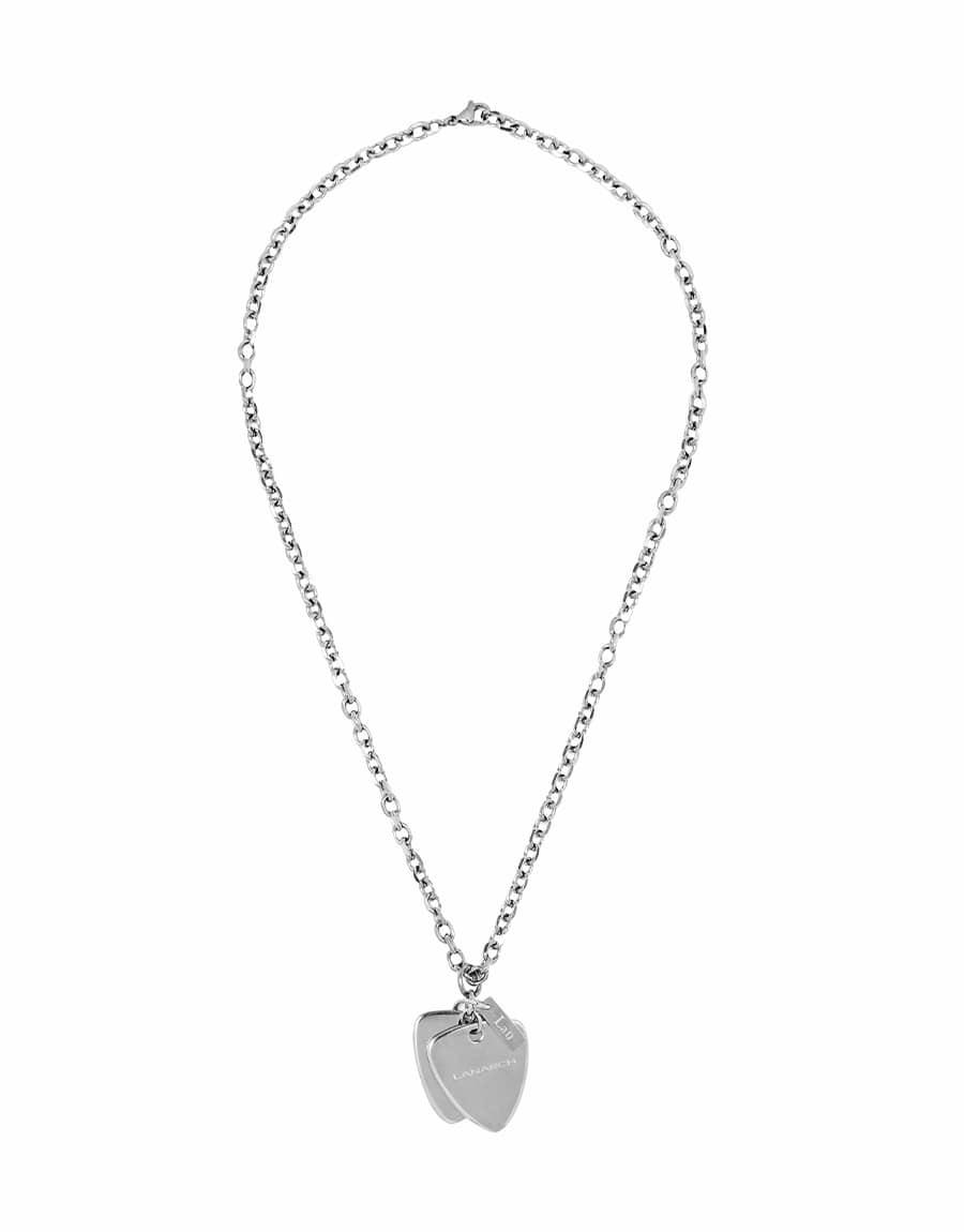 [1177] Double Pick Logo Necklace