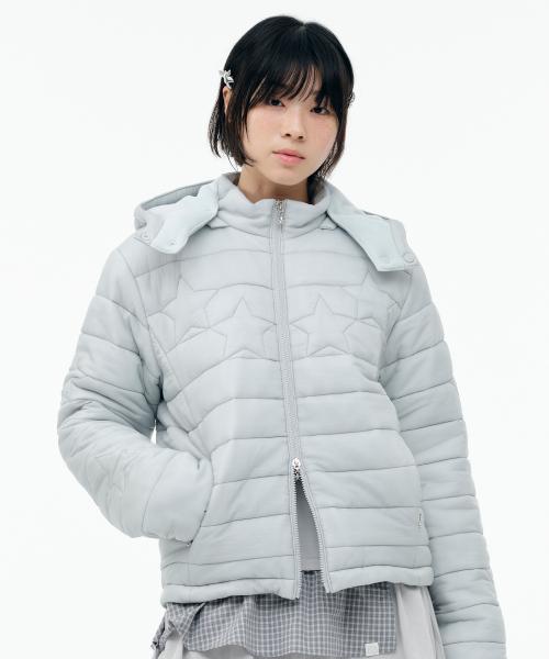 STAR PADDED JACKET [LIGHT GREY]