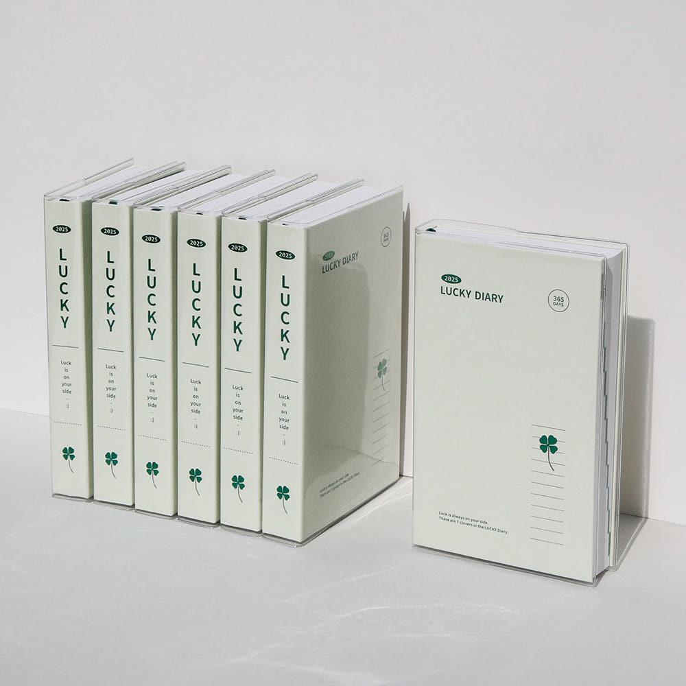2025 행운의 다이어리 | 날짜형 12개월 데일리 럭키 pvc 커버 다이어리