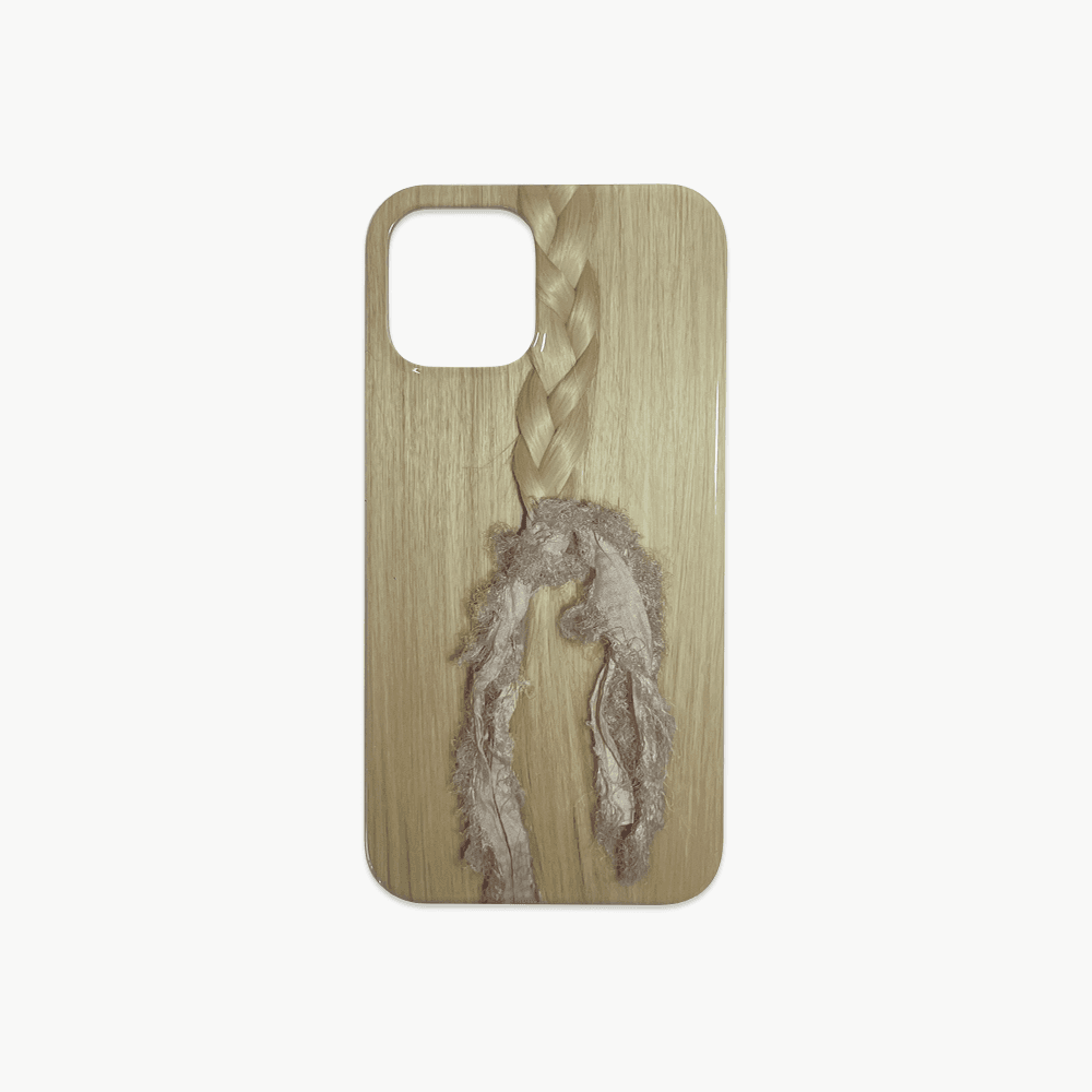 blond glossy hard phone case (grunge pink)