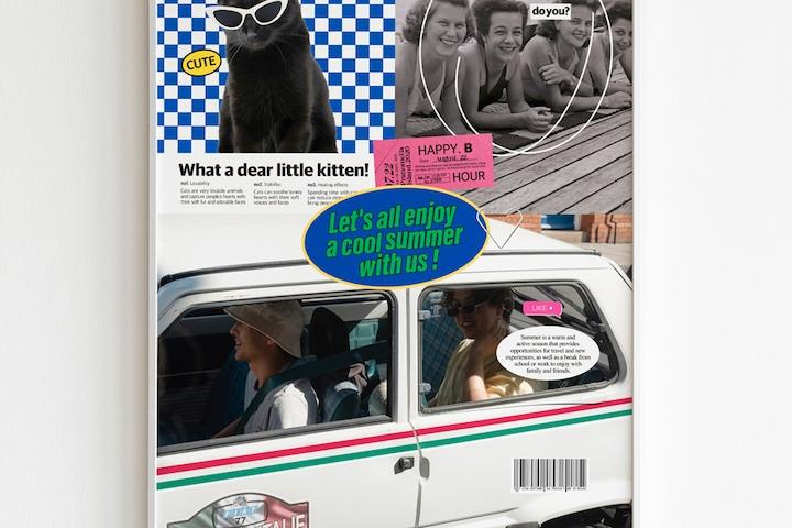 썸머캣, 여름 인테리어 액자 포스터 벽꾸미기 / SUMMER CAT