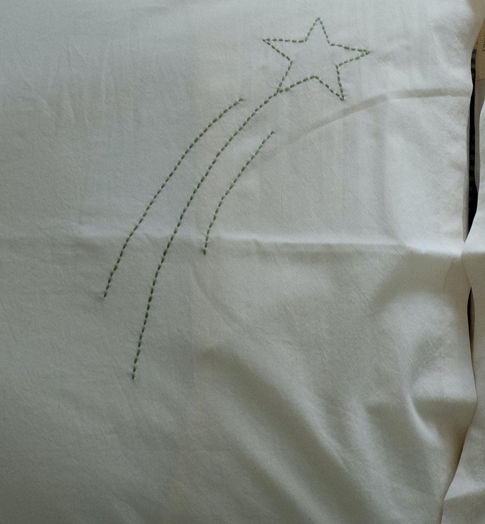 Falling star pillowcase