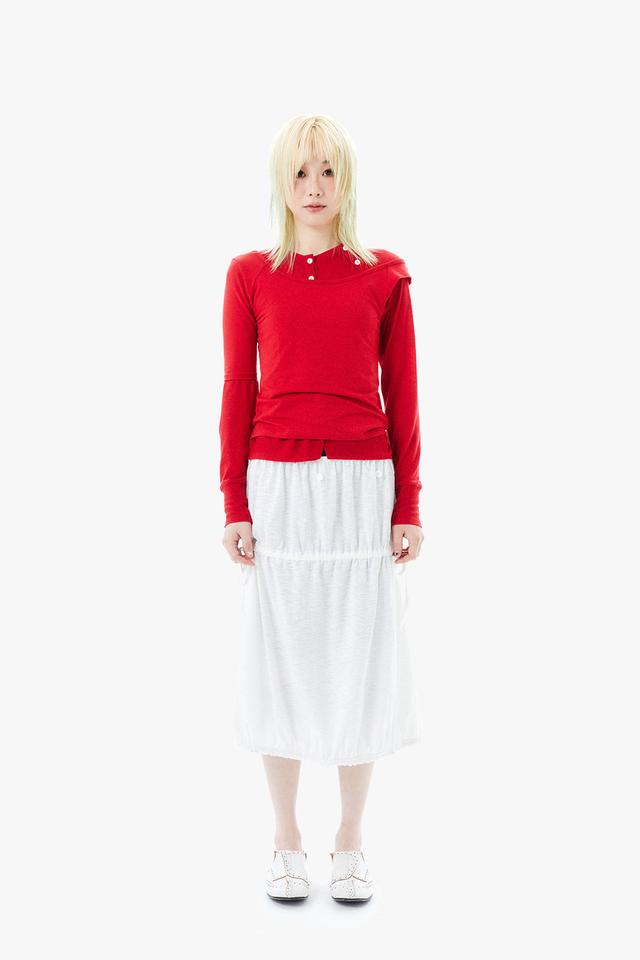 2-WAY JERSEY SKIRT / WHITE