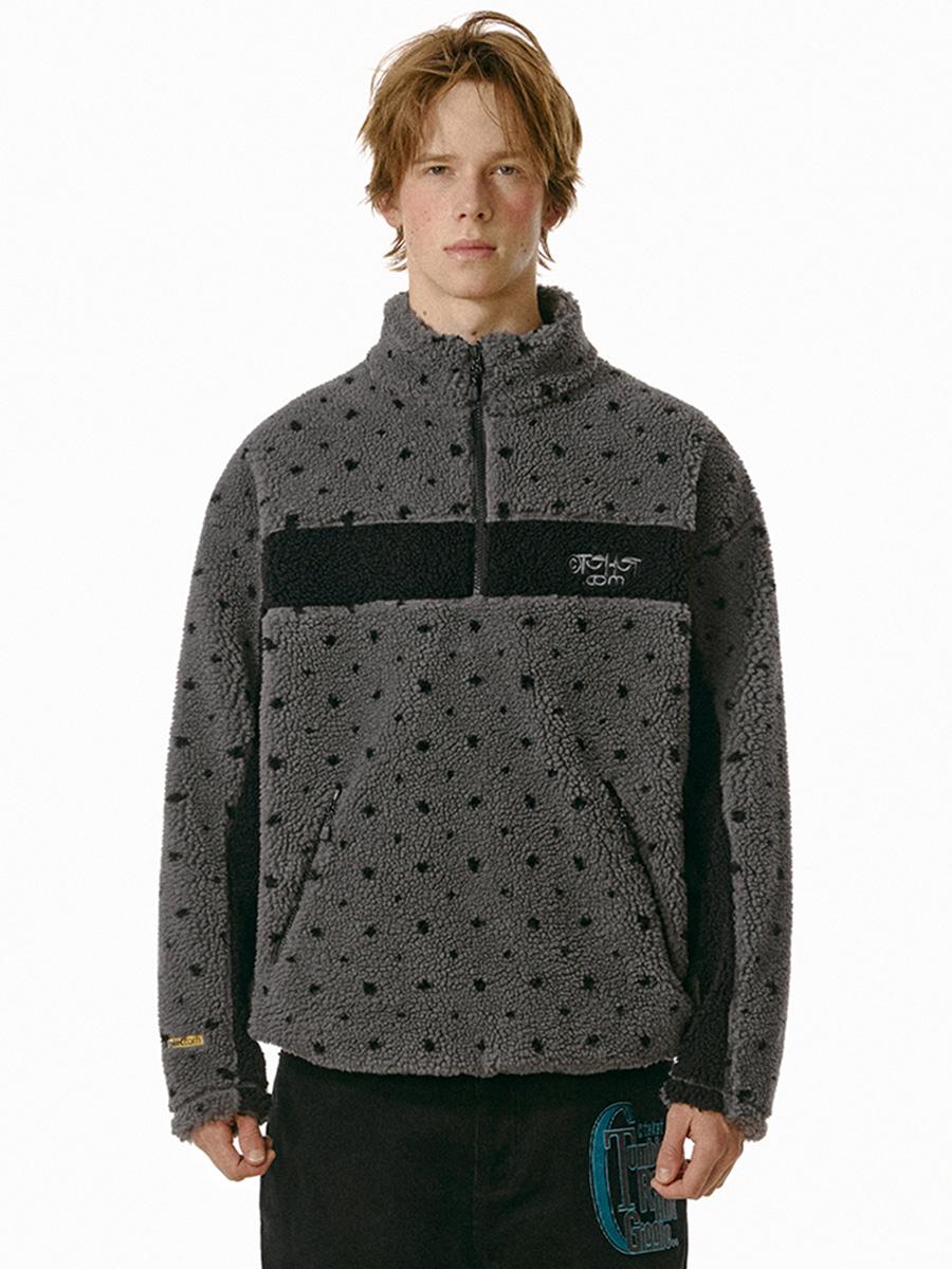 Goof-Off Fleece Half Zip Pullover Gray