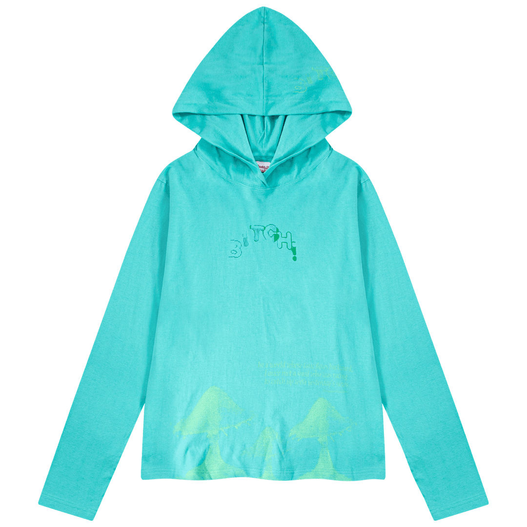 BITCH! HOODED L/S