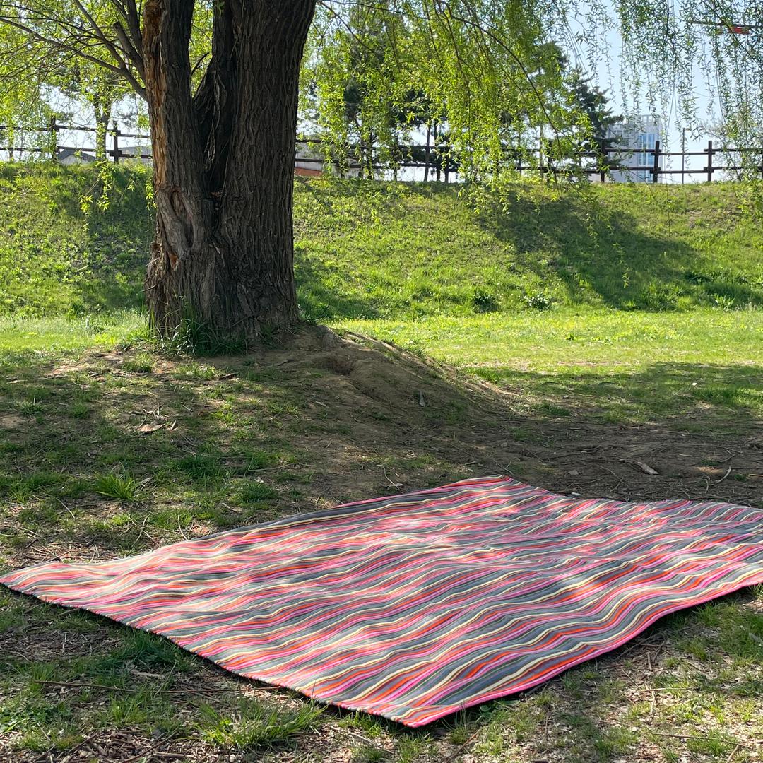 multi picnic mat / pink 스트라이프 피크닉매트