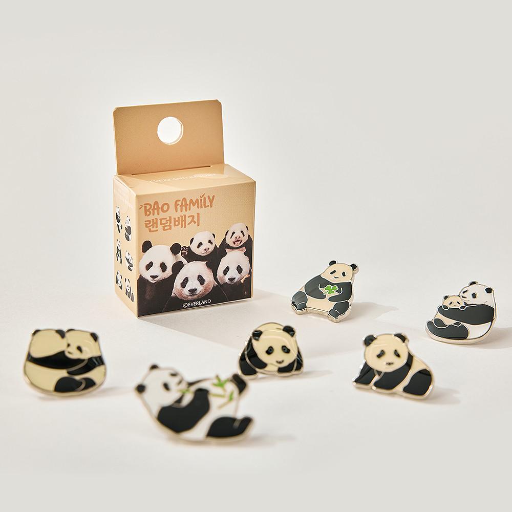 에버랜드 판다 바오패밀리 메탈랜덤배지
