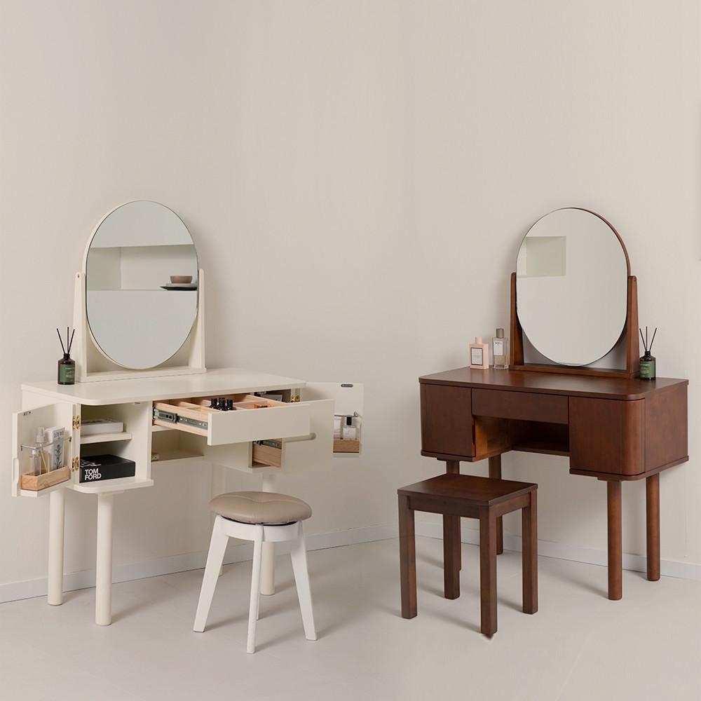 (할인쿠폰적용)안젤리나 원목 수납 화장대 거울세트