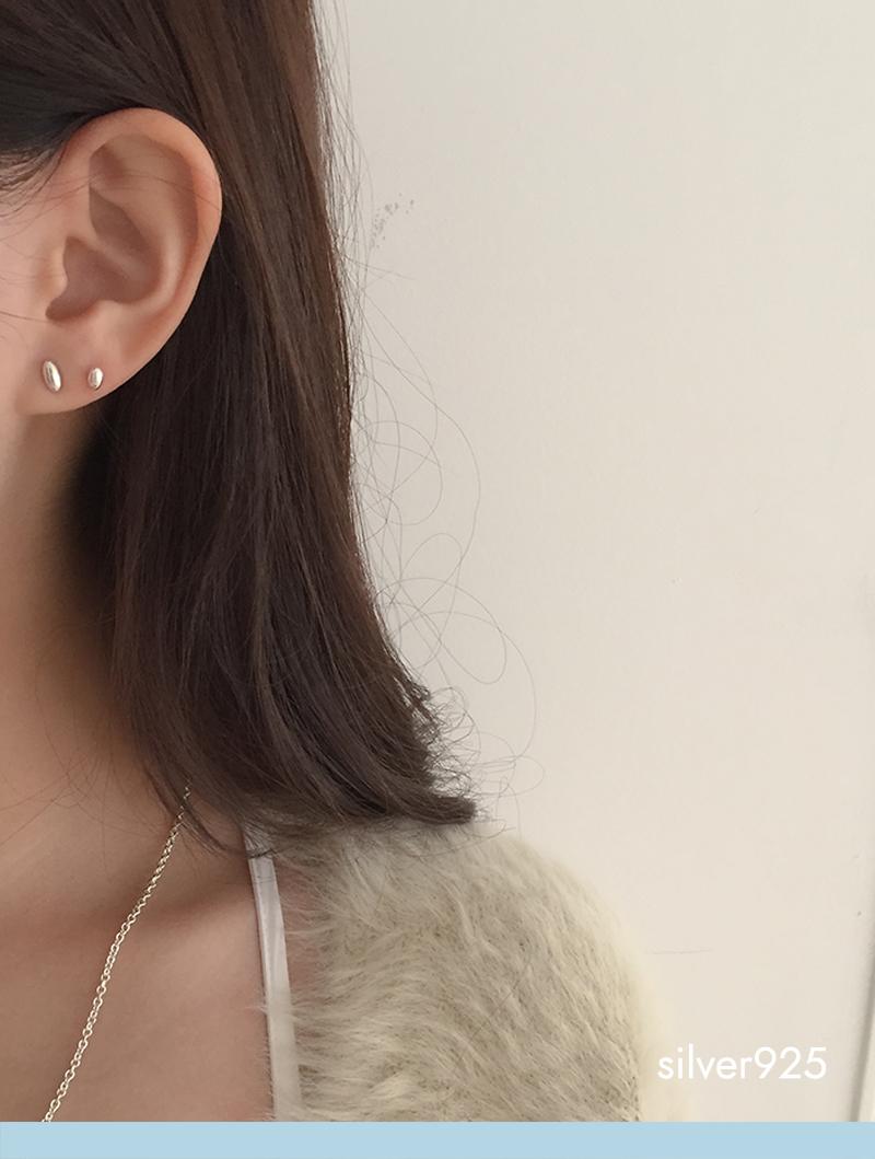 모앳 mini egg earring (silver925)