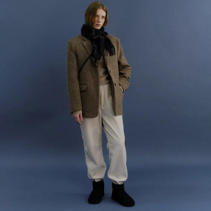 [3차 재입고] tailored wool blazer coat (herringbone brown)