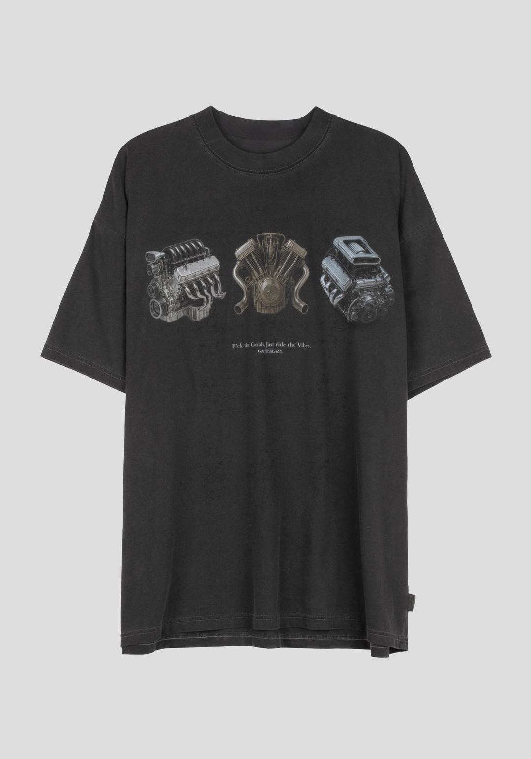 [5/30] WASHED ENGINE T [ CHARCOAL ]