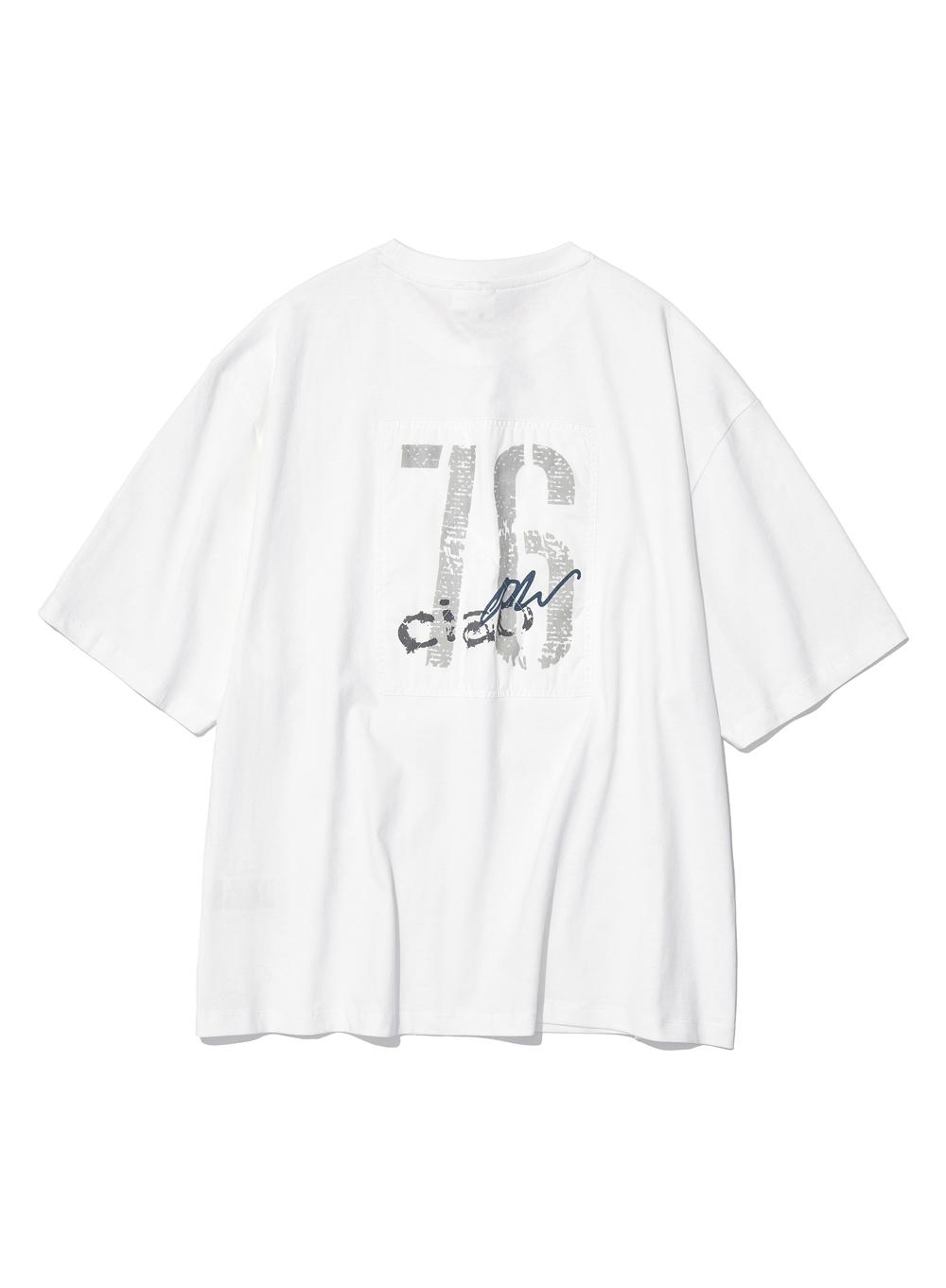 [WOMEN] CIAO BELLA 76 PATCH SHORT SLEEVE TEE_WHITE