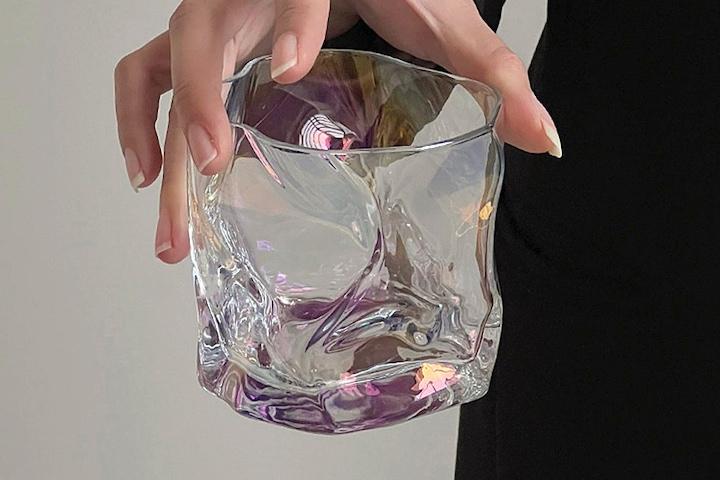 오로라 홀로그램 하이볼 위스키 언더락잔