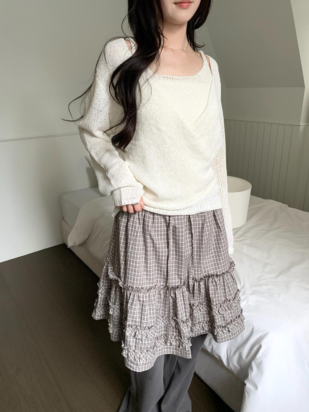 프릴리 DR. Feminine Wrap Knit Cardigan
