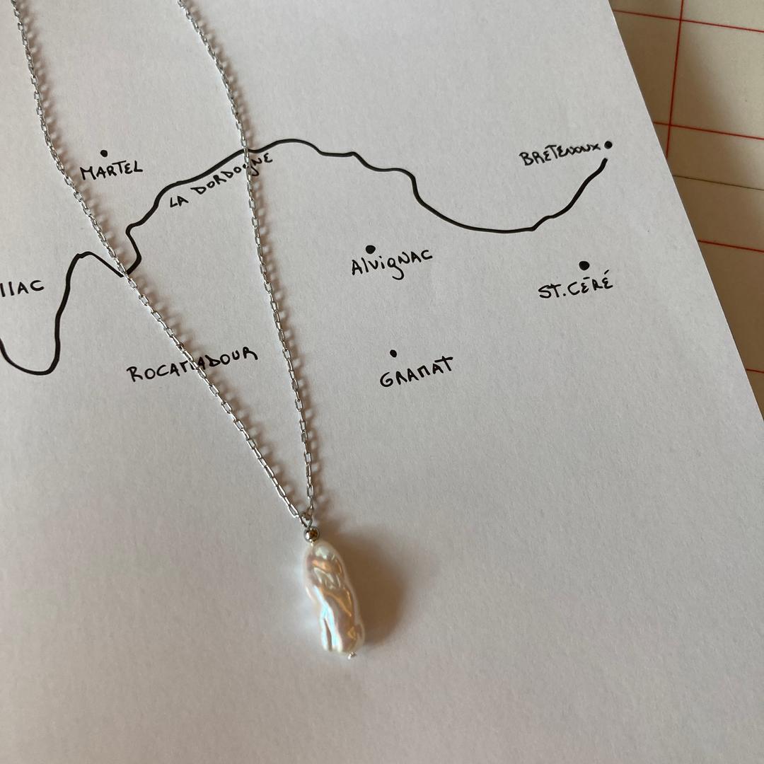 Knobbly Long Pearl Necklace