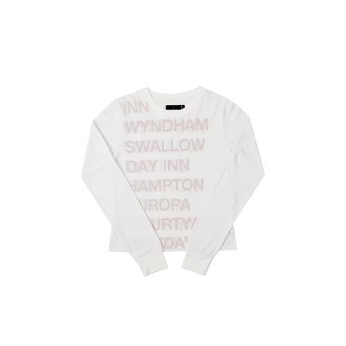 1/2 HIGHWAY INN L/S TEE (WHITE/RED)